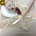 shining ribbon with lace table runner oblong shape